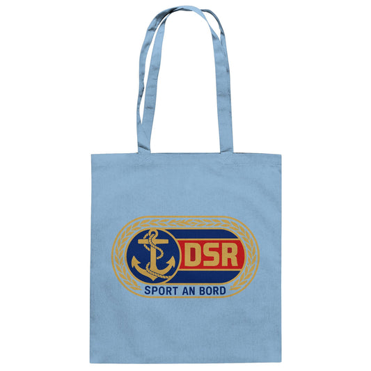 DDR Ostalgie Baumwolltasche • DSR - SPORT AN BORD (ORIGINAL ANSTECKER)