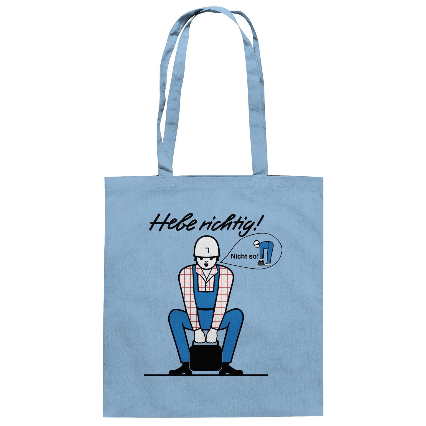 DDR Ostalgie Baumwolltasche • HEBE RICHTIG! (ORIGINAL SCHILD)