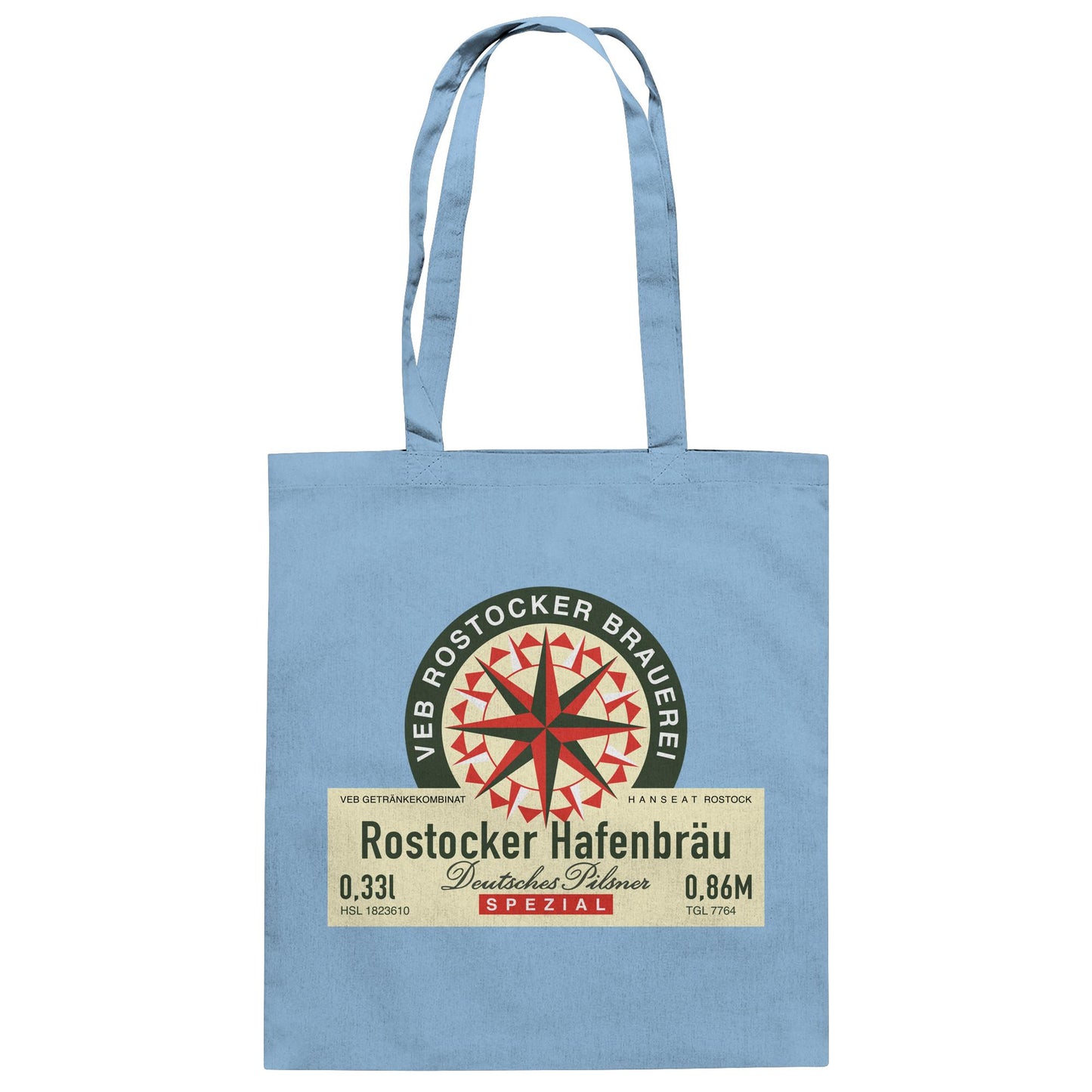 DDR Ostalgie Baumwolltasche • VEB GETRÄNKEKOMBINAT HANSEAT ROSTOCK - HAFENBRÄU