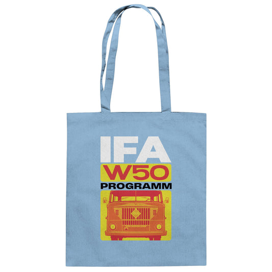 DDR Ostalgie Baumwolltasche • IFA W50 PROGRAMM (ORIGINAL COVER BROSCHÜRE)