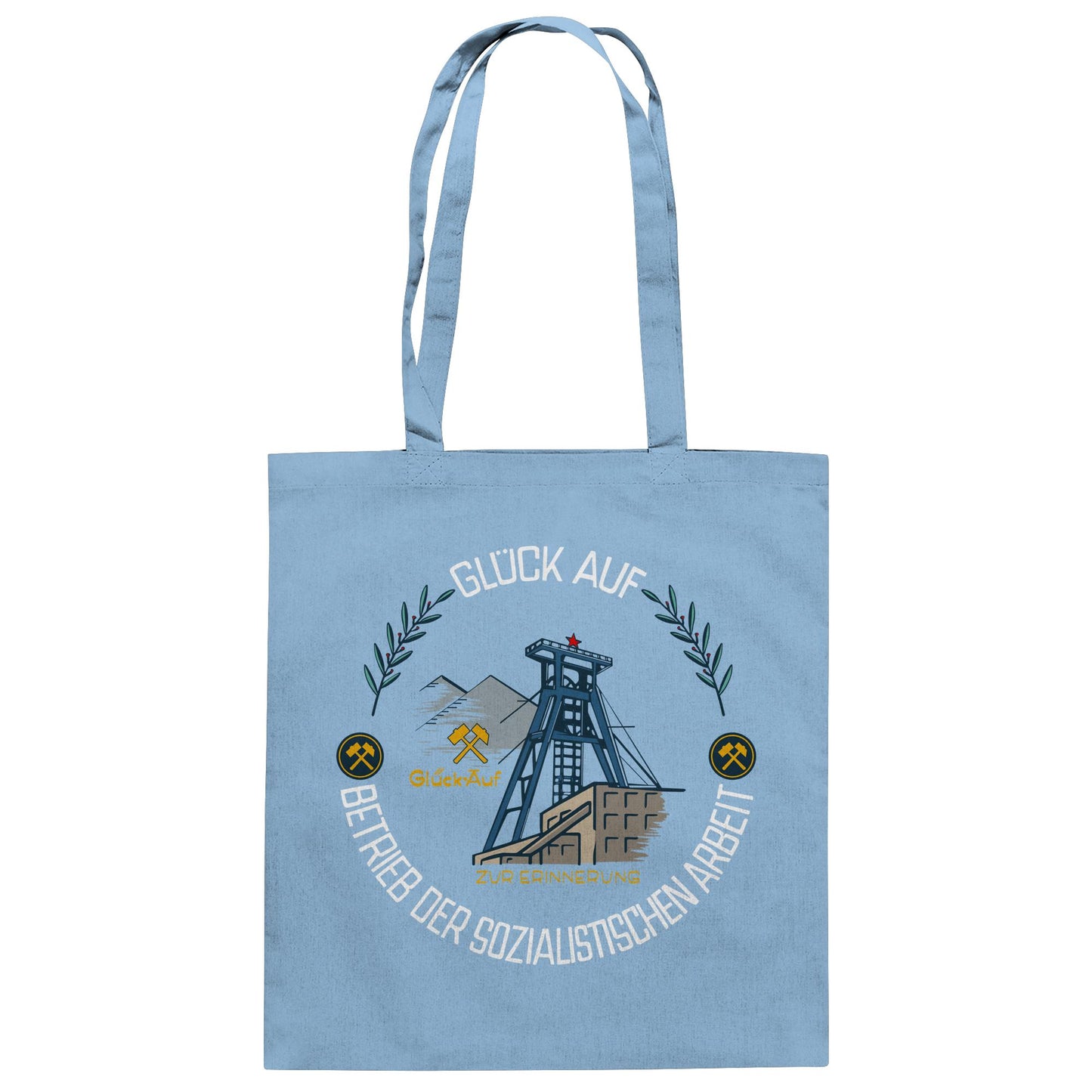 DDR Ostalgie Baumwolltasche • WISMUT - GLÜCK AUF