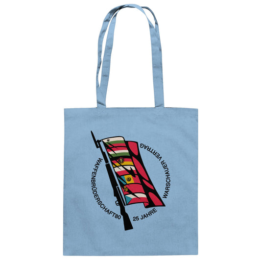 DDR Ostalgie Baumwolltasche • WAFFENBRÜDERSCHAFT80 - 25 JAHRE WARSCHAUER VERTRAG (NVA)