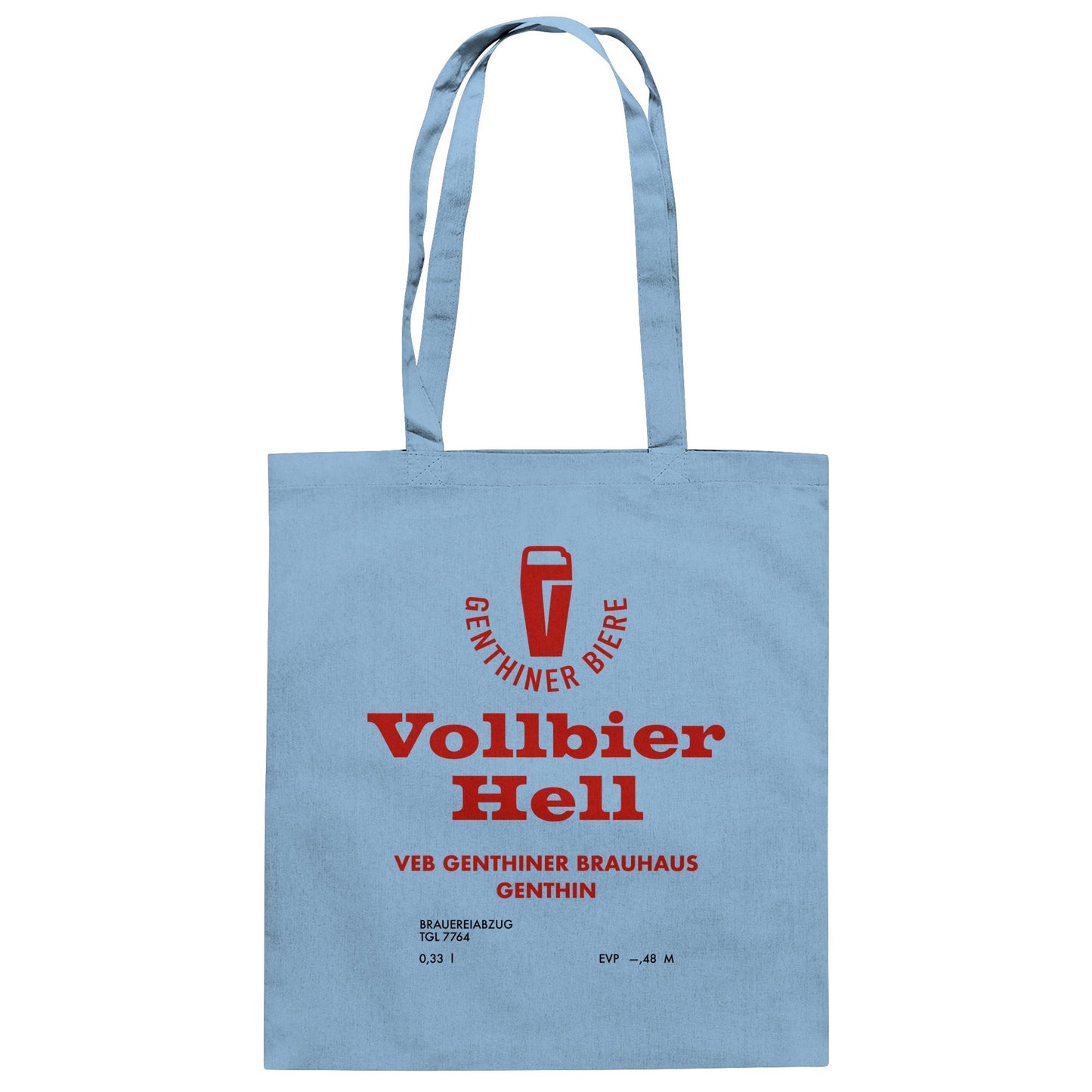 DDR Ostalgie Baumwolltasche • VEB GENTHINER BRAUHAUS