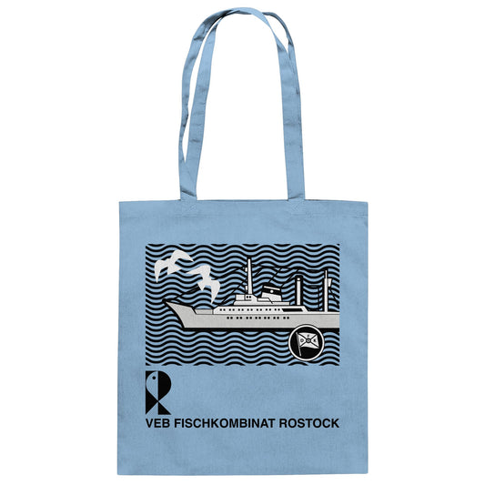 DDR Ostalgie Baumwolltasche • VEB FISCHKOMBINAT ROSTOCK