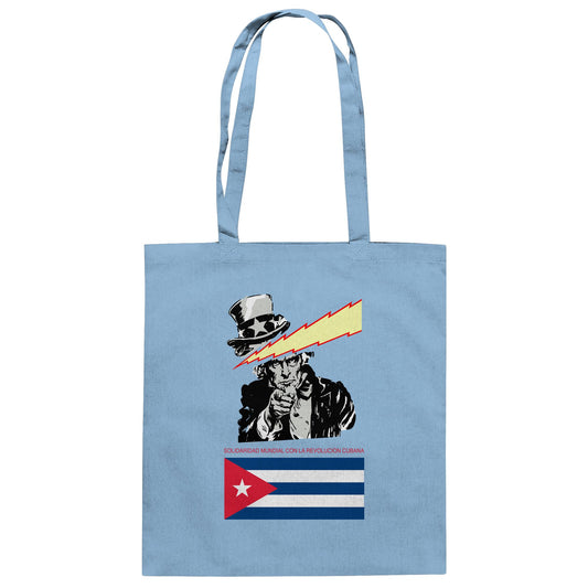 DDR Ostalgie Baumwolltasche • SOLIDARITÄT MIT DER KUBANISCHEN REVOLUTION (ORIGINAL POSTER)