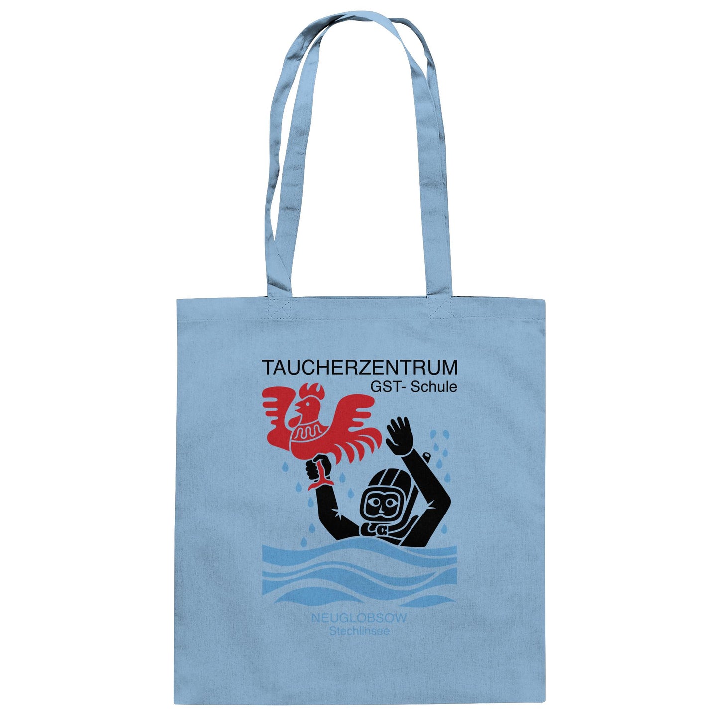 DDR Ostalgie Baumwolltasche • GST-TAUCHSCHULE NEUGLOBSOW STECHLINSEE
