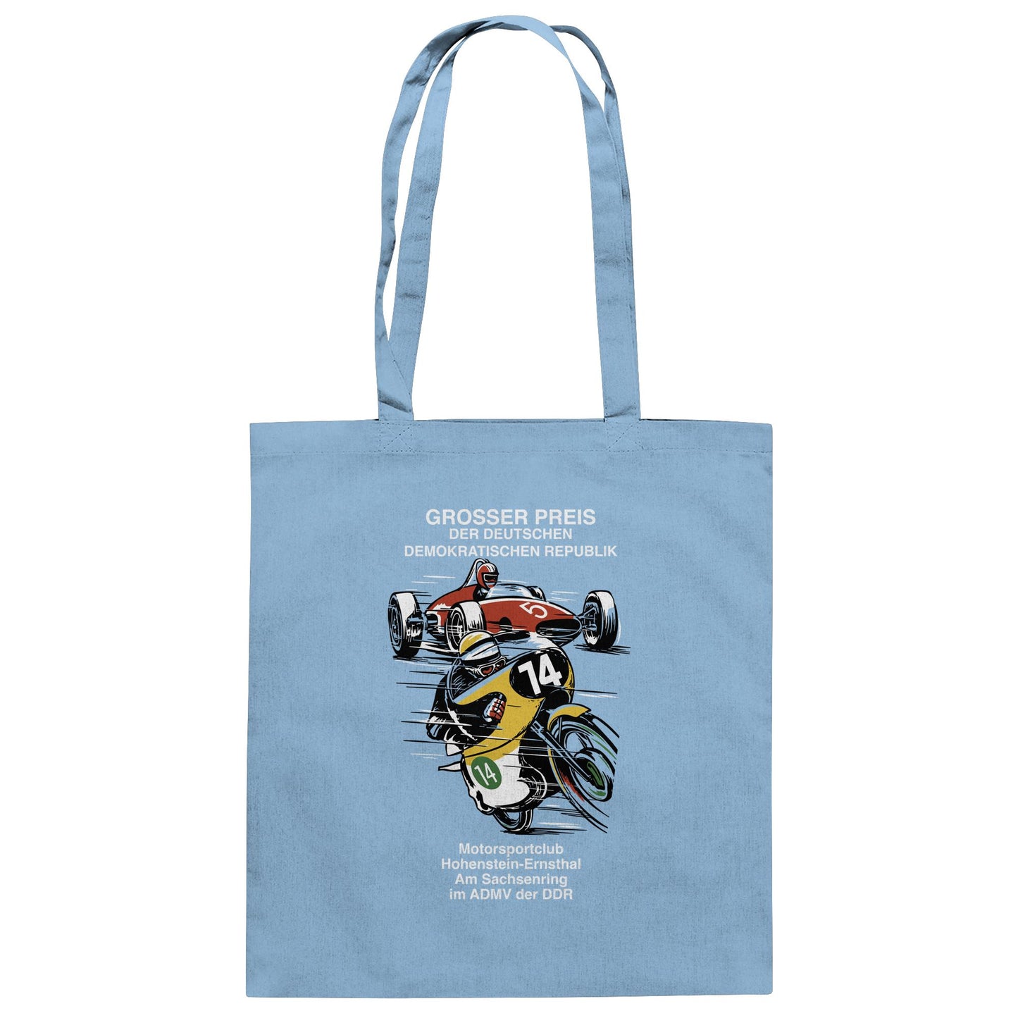 DDR Ostalgie Baumwolltasche • MOTORSPORT HOHENSTEIN-ERNSTHAL - GROSSER PREIS DER DDR