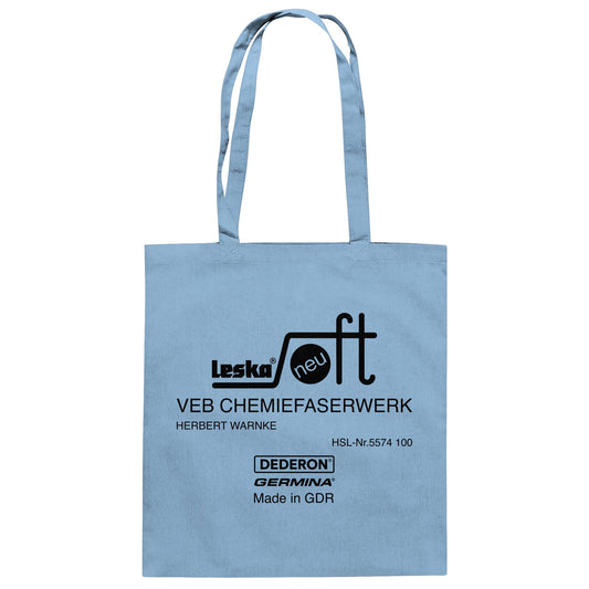 DDR Ostalgie Baumwolltasche • LESKA VEB CHEMIEFASERWERK HERBERT WARNKE - DEDERON, GERMINA