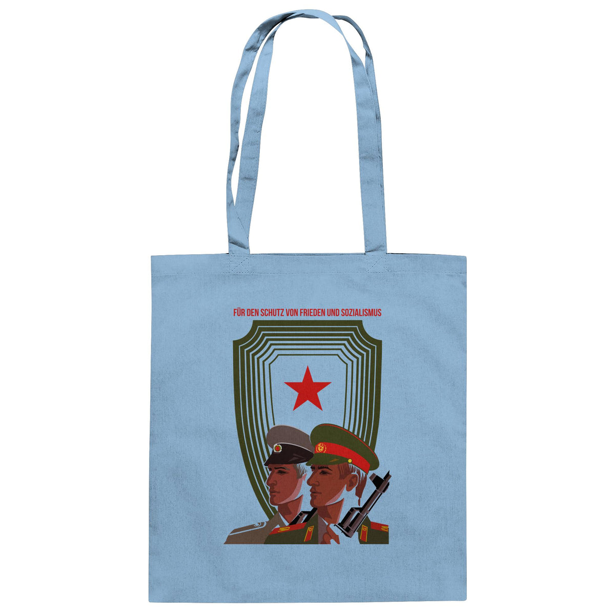 DDR Ostalgie Baumwolltasche • NVA UND CA - FÜR DEN SCHUTZ VON FRIEDEN