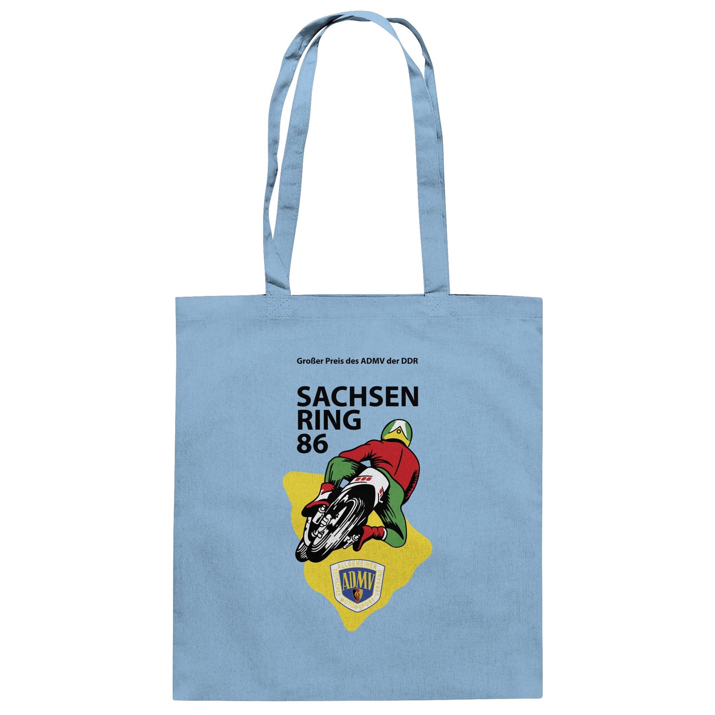 DDR Ostalgie Baumwolltasche • GROSSER PREIS DER DDR - SACHSENRING 1986