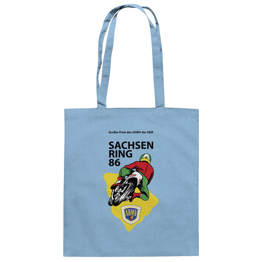 DDR Ostalgie Baumwolltasche • GROSSER PREIS DER DDR - SACHSENRING 1986