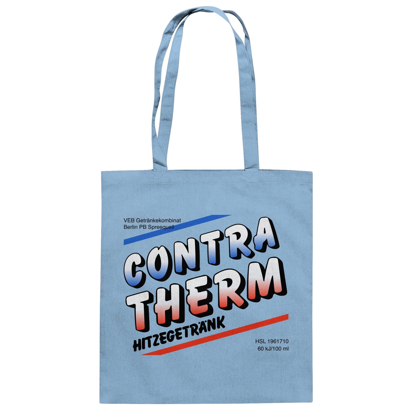 DDR Ostalgie Baumwolltasche • CONTRA THERM - VEB GETRÄNKEKOMBINAT BERLIN SPREEQUELL