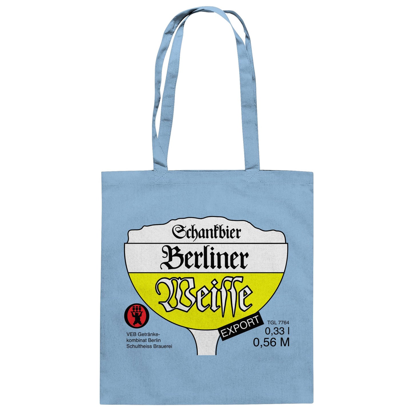 DDR Ostalgie Baumwolltasche • BERLINER WEISSE - VEB GETRÄNKEKOMBINAT BERLIN