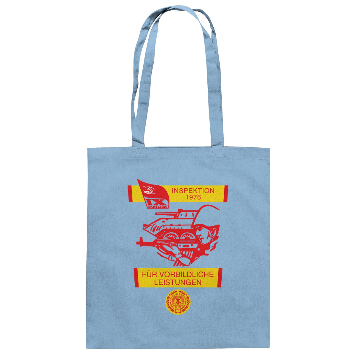 DDR Ostalgie Baumwolltasche • NVA - WIMPEL FÜR VORBILDLICHE LEISTUNGEN 1976