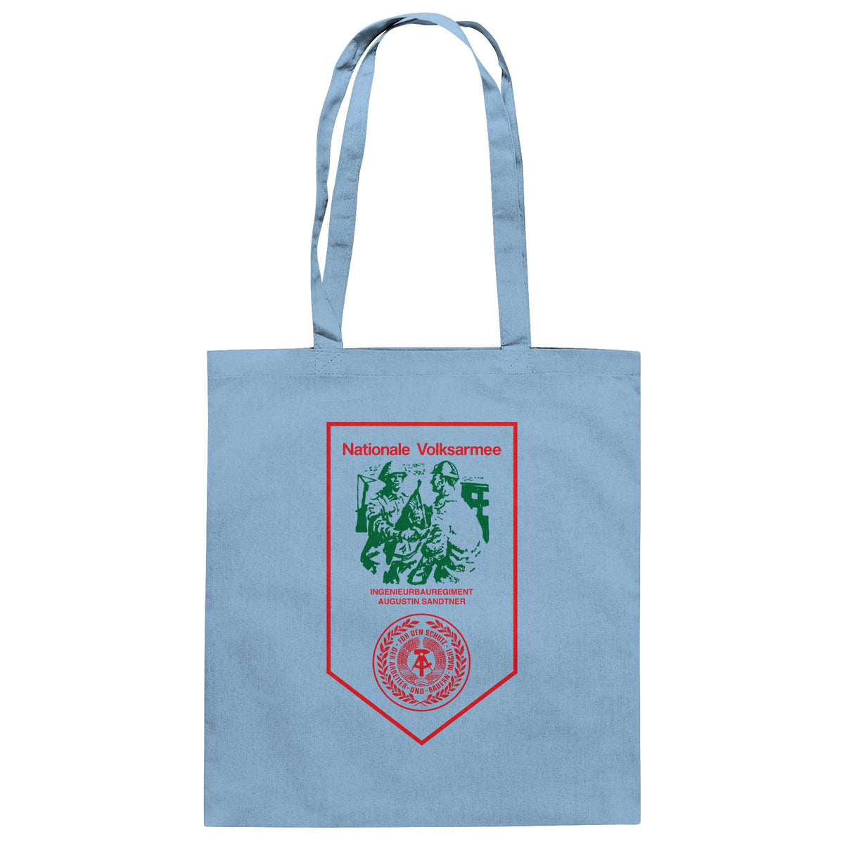DDR Ostalgie Baumwolltasche • NVA - INGENIEURBAUREGIMENT AUGUSTIN SANDTNER
