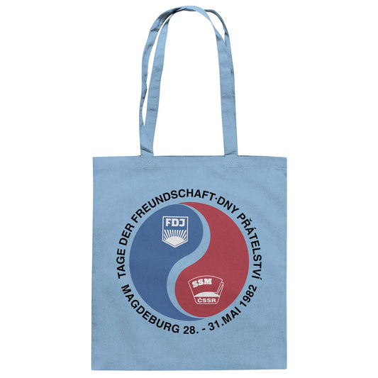DDR Ostalgie Baumwolltasche • TAG DER FREUNDSCHAFT MAGDEBURG 1982 DDR-CSSR