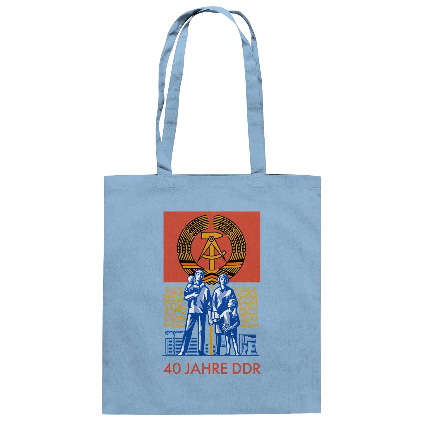 DDR Ostalgie Baumwolltasche • 40 JAHRE DDR (BRIEFMARKE)
