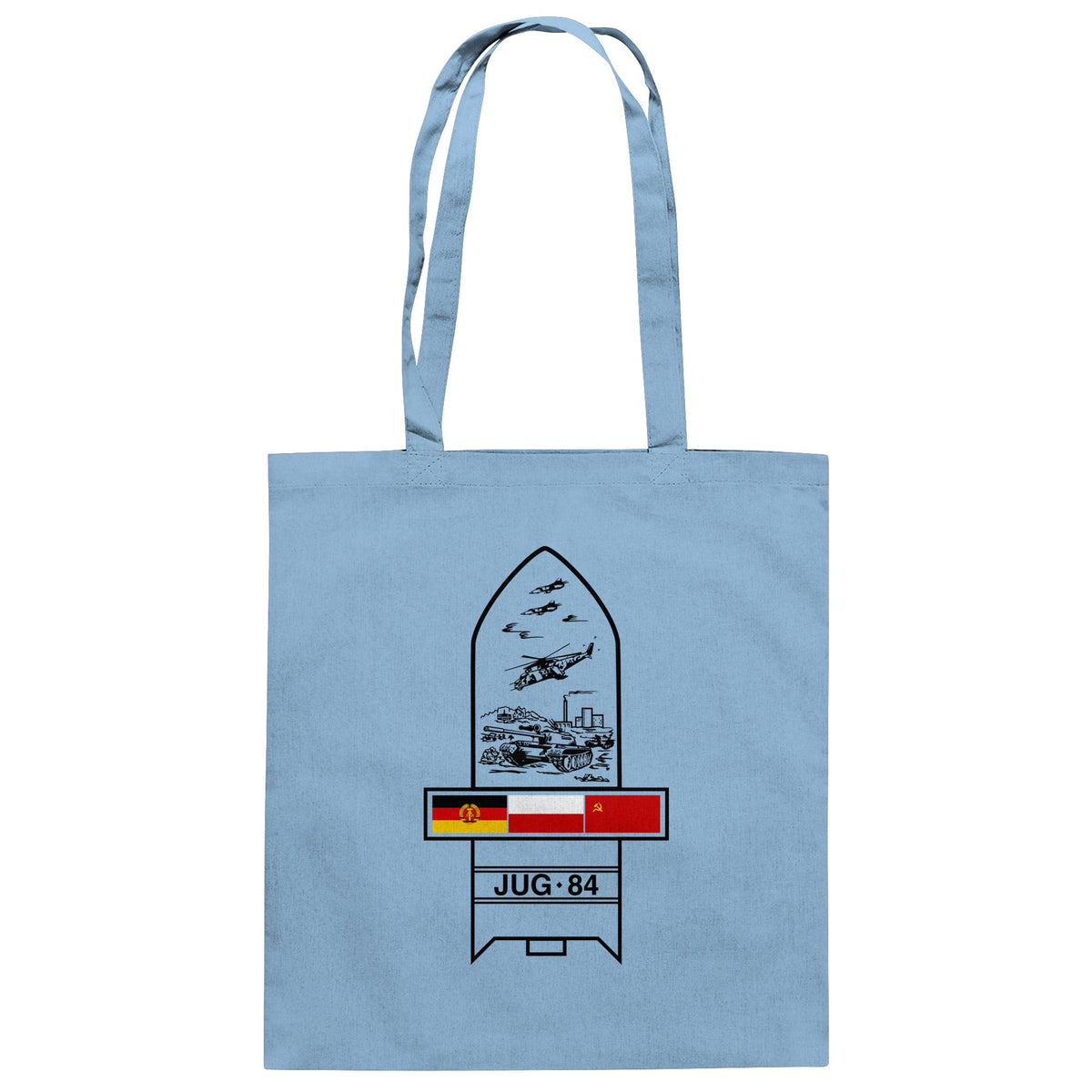 DDR Ostalgie Baumwolltasche • JUG-84 MANÖVER - SOWJETUNION, POLEN, DDR