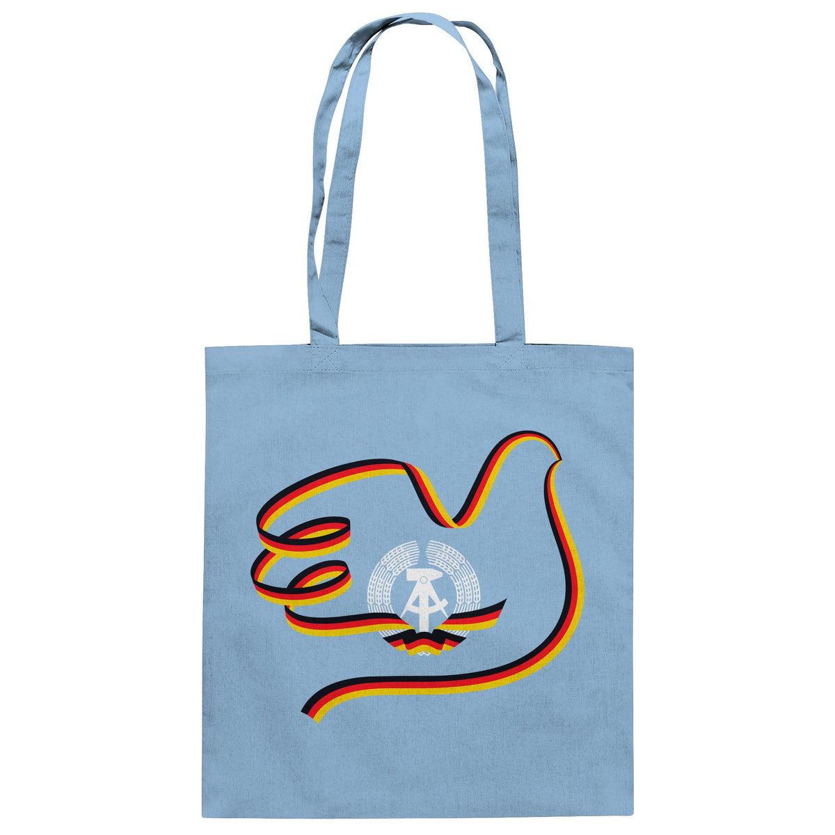 DDR Ostalgie Baumwolltasche • DDR - 40 JAHRE FRIEDEN IN DEUTSCHLAND (ORIGINAL-PLAKAT)