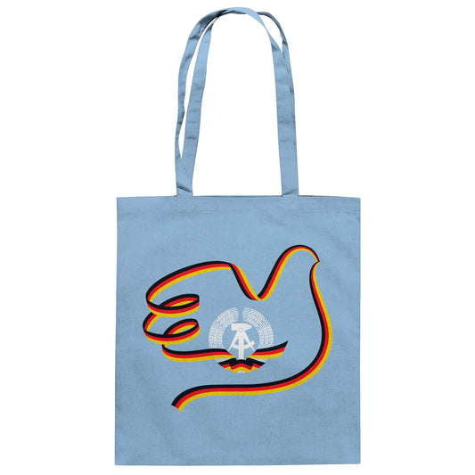 DDR Ostalgie Baumwolltasche • DDR - 40 JAHRE FRIEDEN IN DEUTSCHLAND (ORIGINAL-PLAKAT)