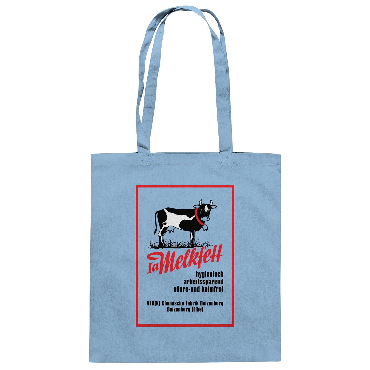DDR Ostalgie Baumwolltasche • 1A MELKFETT - VEB BOIZENBURG