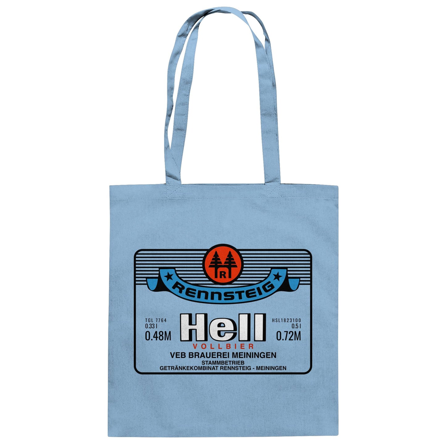 DDR Ostalgie Baumwolltasche • RENNSTEIG HELL - VEB BRAUEREI MEININGEN