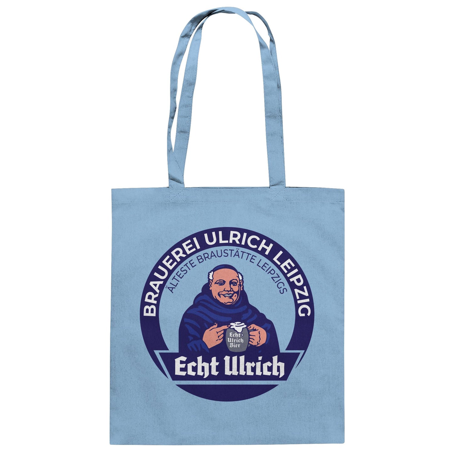 DDR Ostalgie Baumwolltasche • ECHT ULRICH BIER LEIPZIG (ORIGINAL BIERDECKEL)