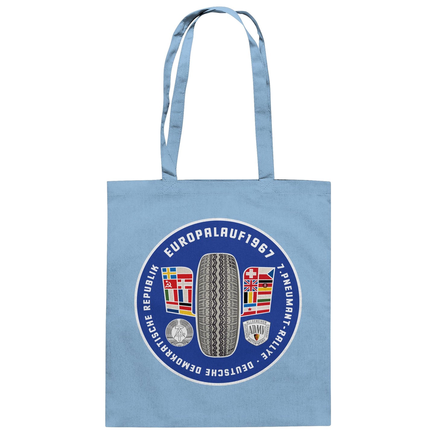 DDR Ostalgie Baumwolltasche • PNEUMANT RALLYE, EUROPALAUF 1967