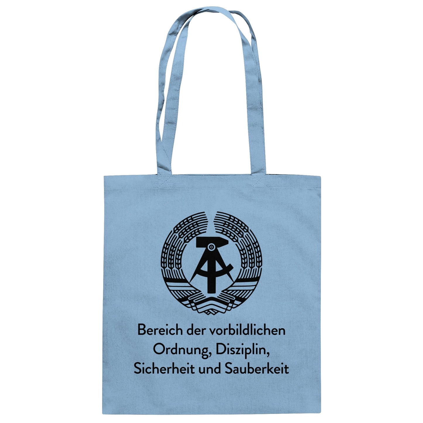 DDR Ostalgie Baumwolltasche • BEREICH DER VORBILDLICHEN ORDNUNG (ORIGINAL SCHILD)