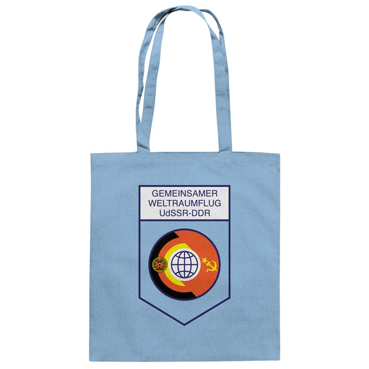 DDR Ostalgie Baumwolltasche • GEMEINSAMER WELTRAUMFLUG UDSSR-DDR (ORIGINAL WIMPEL)