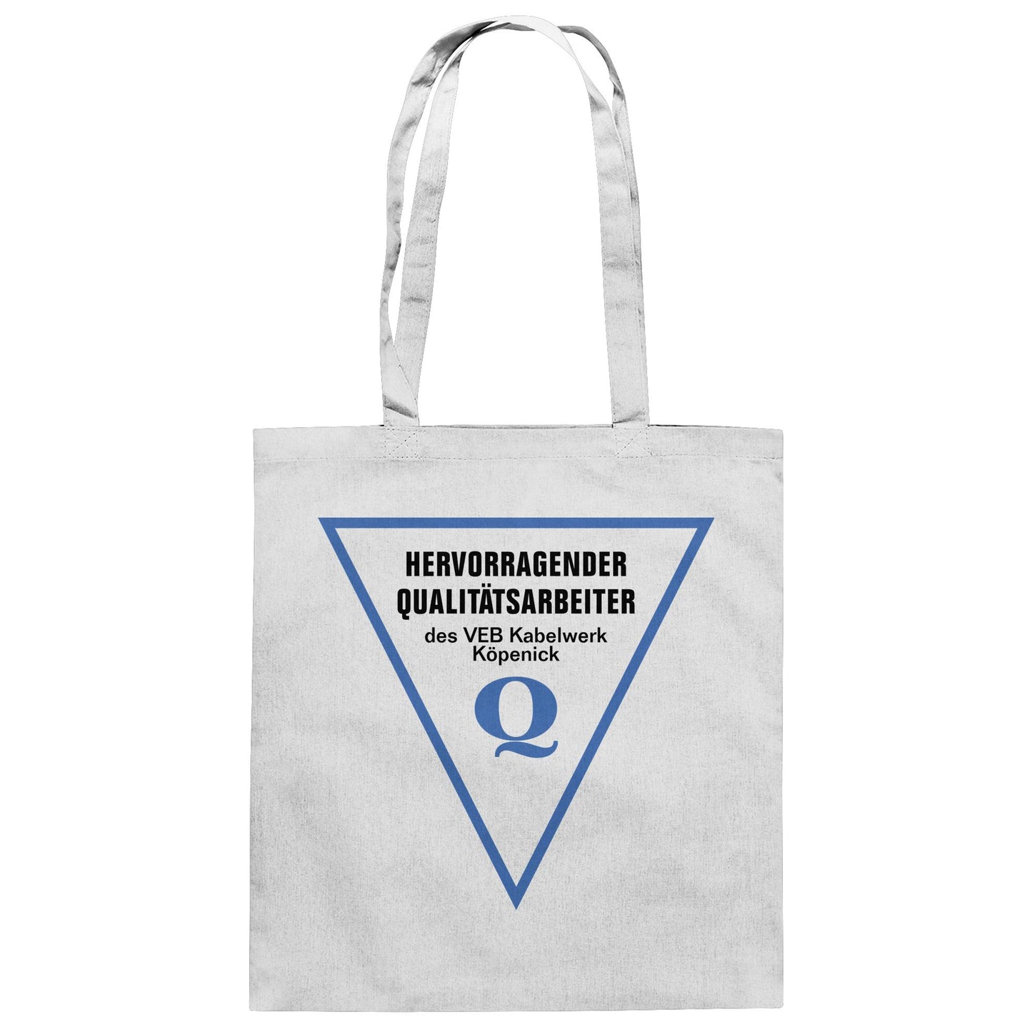 DDR Ostalgie Baumwolltasche • HERVORRAGENDER QUALITÄTSARBEITER DES VEB KABELWERK KÖPENICK