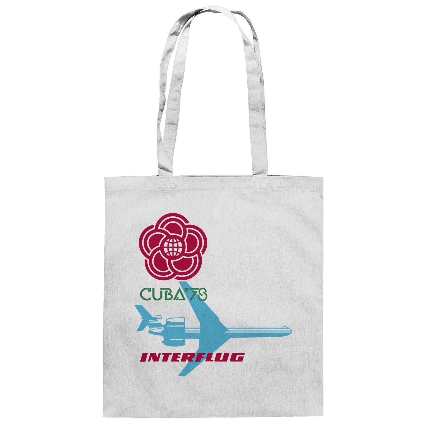 DDR Ostalgie Baumwolltasche • INTERFLUG BERLIN - CUBA WELTFESTSPIELE 1978 (ORIGINAL SONDERSTEMPEL)