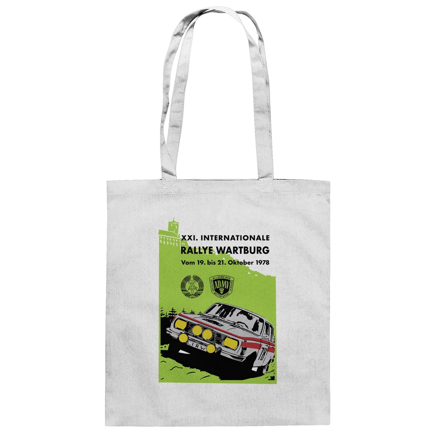 DDR Ostalgie Baumwolltasche • INTERNATIONALE RALLYE WARTBURG - 1978