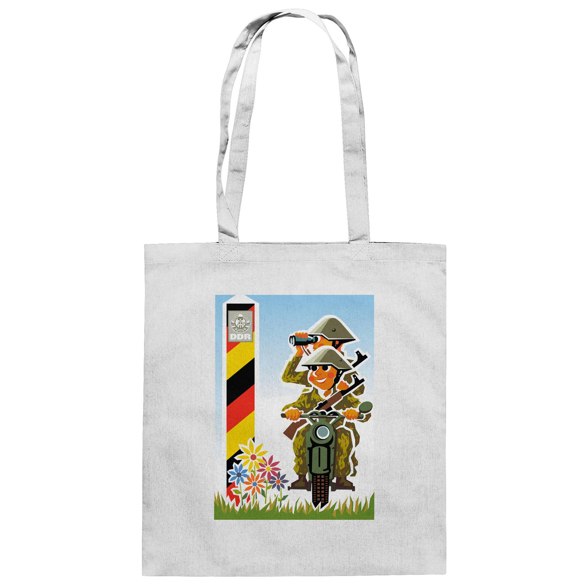 DDR Ostalgie Baumwolltasche • NVA-GRENZTRUPPEN (ORIGINAL-PLAKAT)