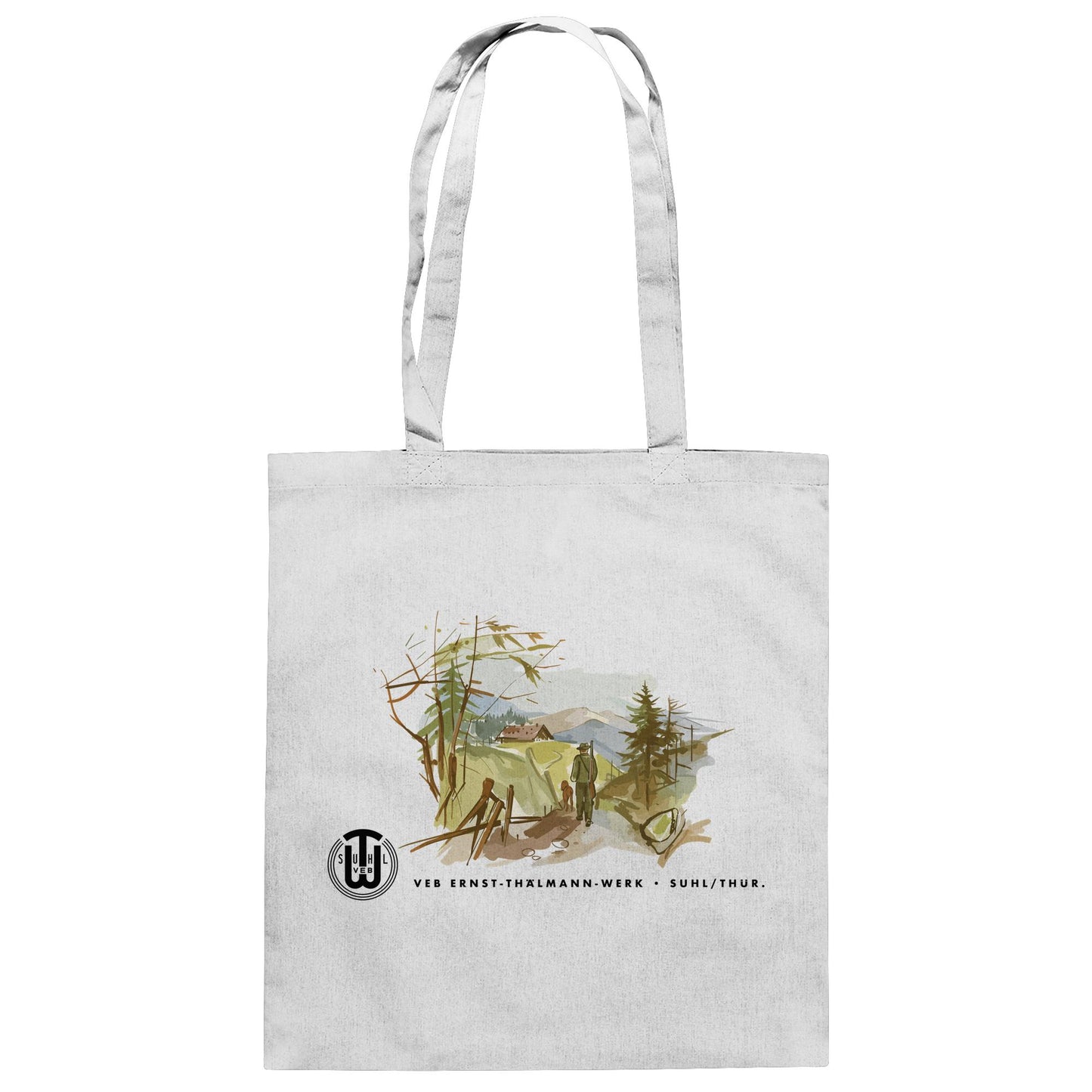 DDR Ostalgie Baumwolltasche • VEB SUHL ERNST-THÄLMANN-WERK (ORIGINAL-PROSPEKT)