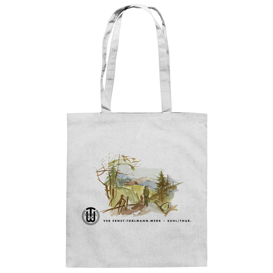 DDR Ostalgie Baumwolltasche • VEB SUHL ERNST-THÄLMANN-WERK (ORIGINAL-PROSPEKT)