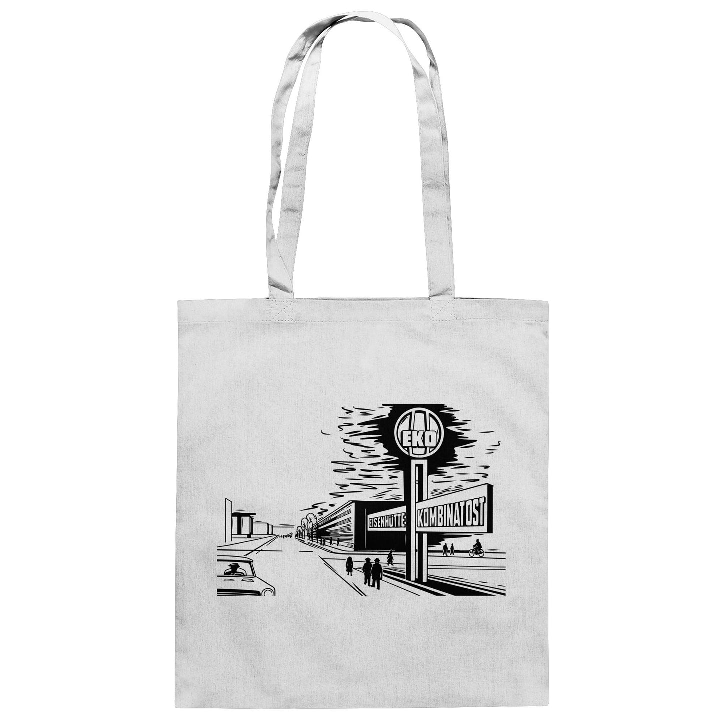 DDR Ostalgie Baumwolltasche • EISENHÜTTENKOMBINAT OST (EKO) - ORIGINAL POSTSTEMPEL