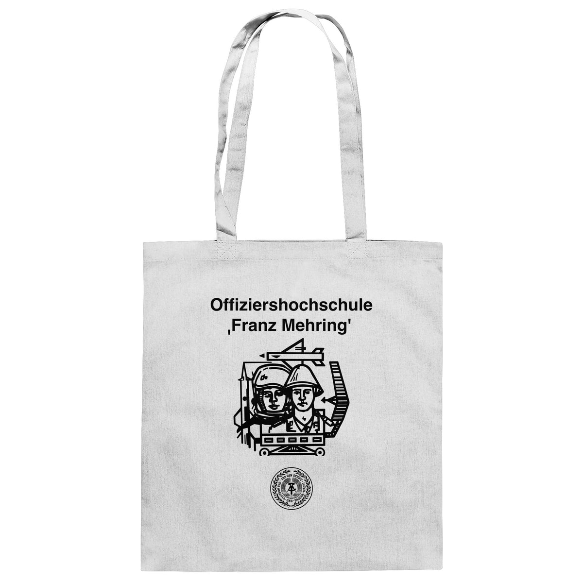 DDR Ostalgie Baumwolltasche • NVA - OFFIZIERSHOCHSCHULE FRANZ MEHRING