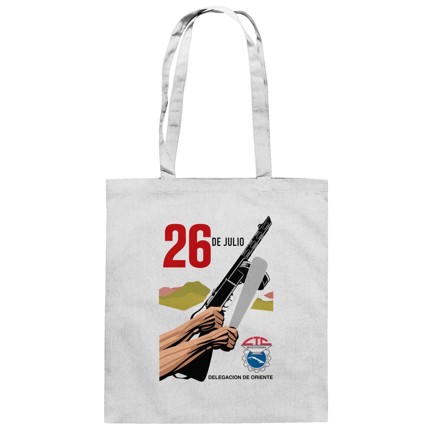 DDR Ostalgie Baumwolltasche • BEWEGUNG DES 26. JULI, KUBA (ORIGINAL POSTER)