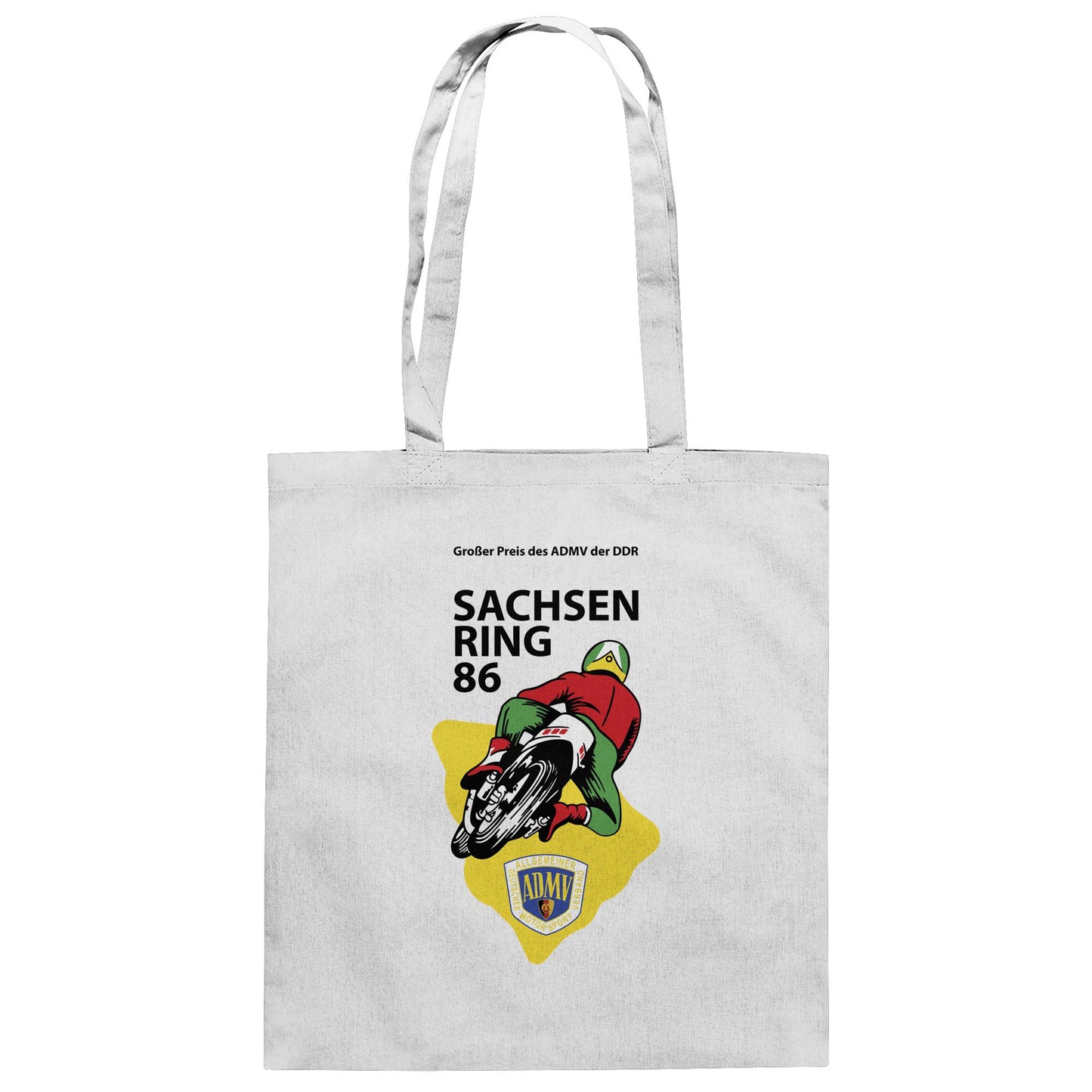 DDR Ostalgie Baumwolltasche • GROSSER PREIS DER DDR - SACHSENRING 1986
