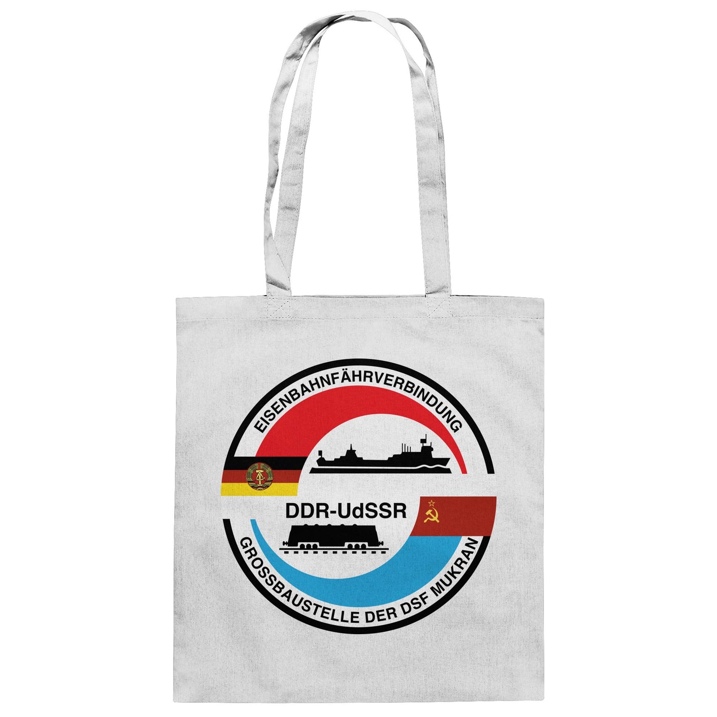 DDR Ostalgie Baumwolltasche • GROSSBAUSTELLE DER DSF MUKRAN