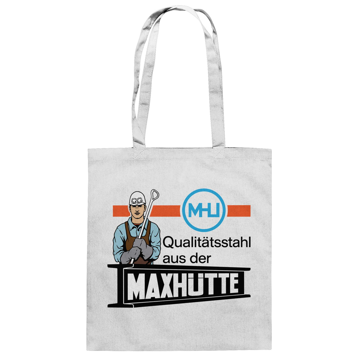 DDR Ostalgie Baumwolltasche • QUALITÄTSTAHL MAXHÜTTE