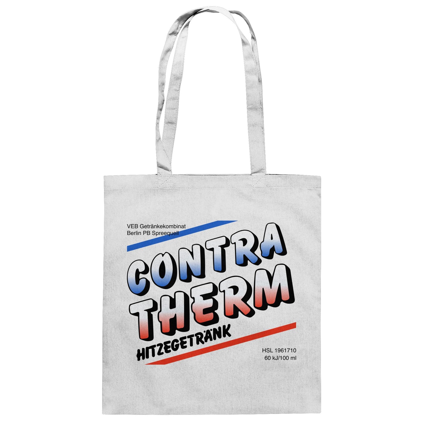DDR Ostalgie Baumwolltasche • CONTRA THERM - VEB GETRÄNKEKOMBINAT BERLIN SPREEQUELL