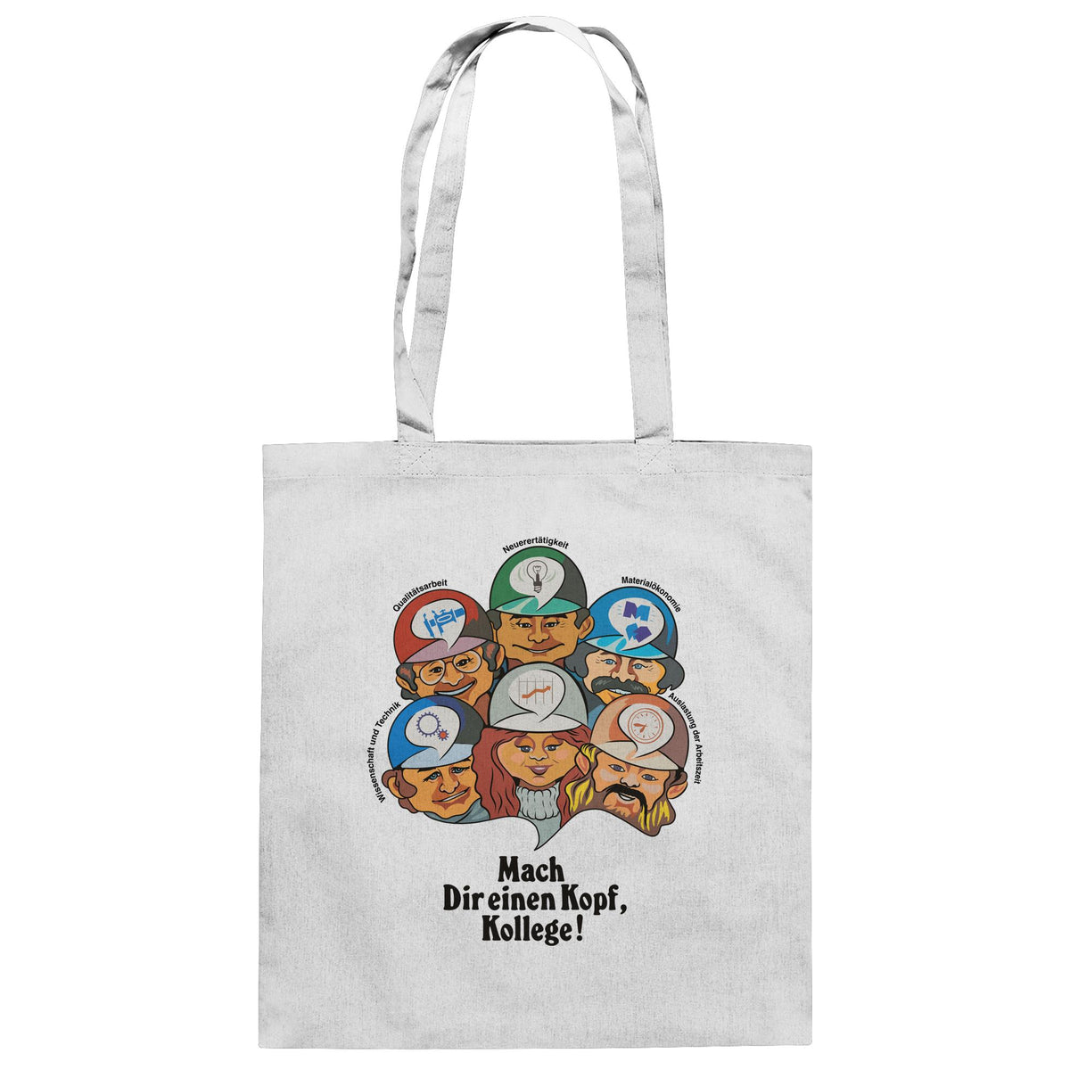 DDR Ostalgie Baumwolltasche • MACH DIR EINEN KOPF, KOLLEGE