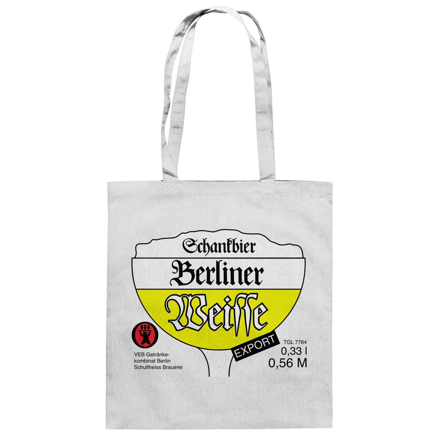 DDR Ostalgie Baumwolltasche • BERLINER WEISSE - VEB GETRÄNKEKOMBINAT BERLIN
