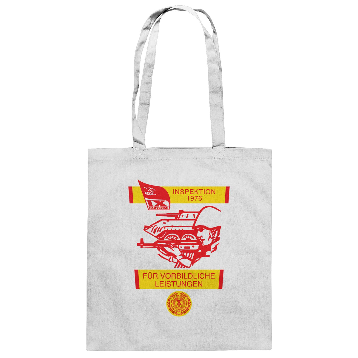 DDR Ostalgie Baumwolltasche • NVA - WIMPEL FÜR VORBILDLICHE LEISTUNGEN 1976