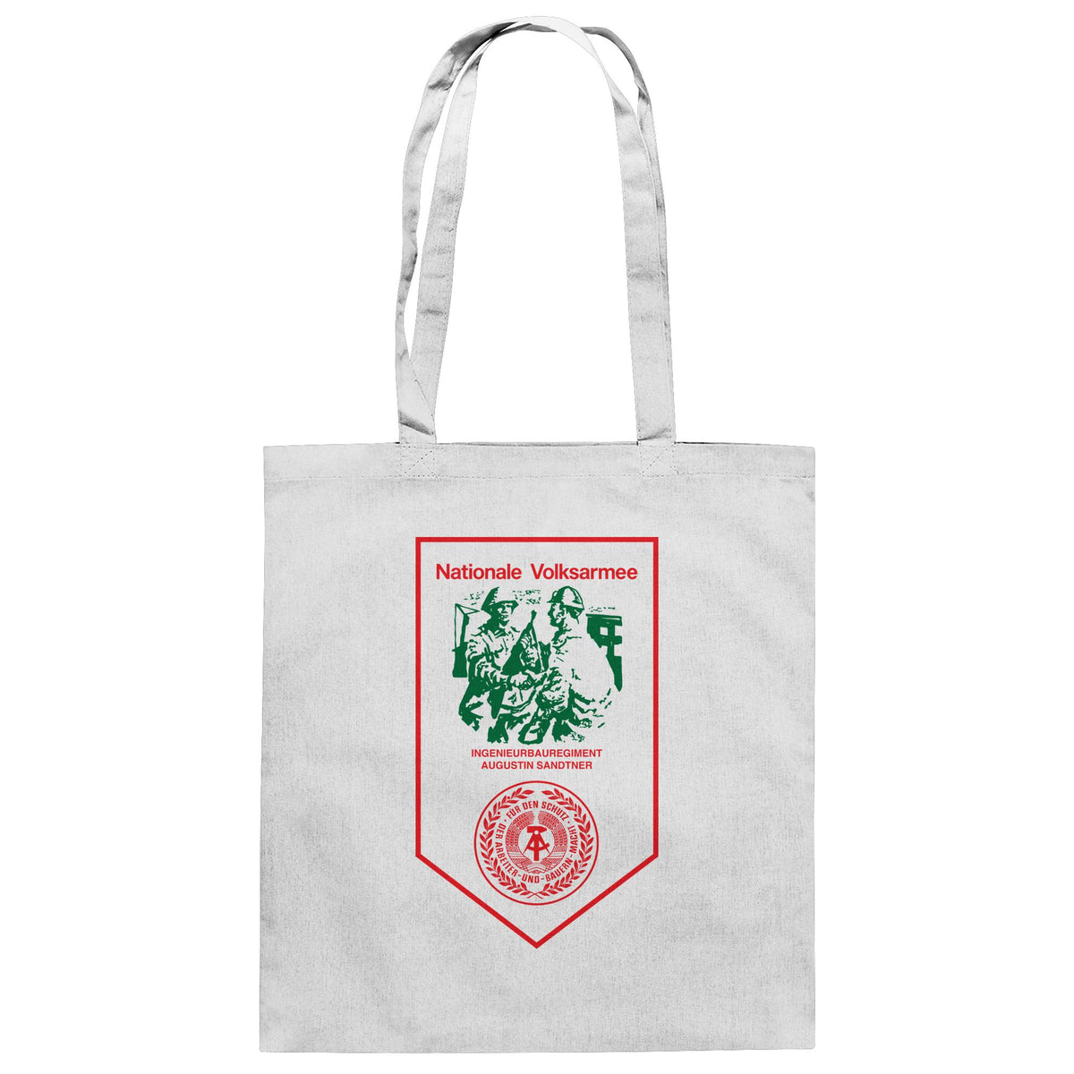 DDR Ostalgie Baumwolltasche • NVA - INGENIEURBAUREGIMENT AUGUSTIN SANDTNER