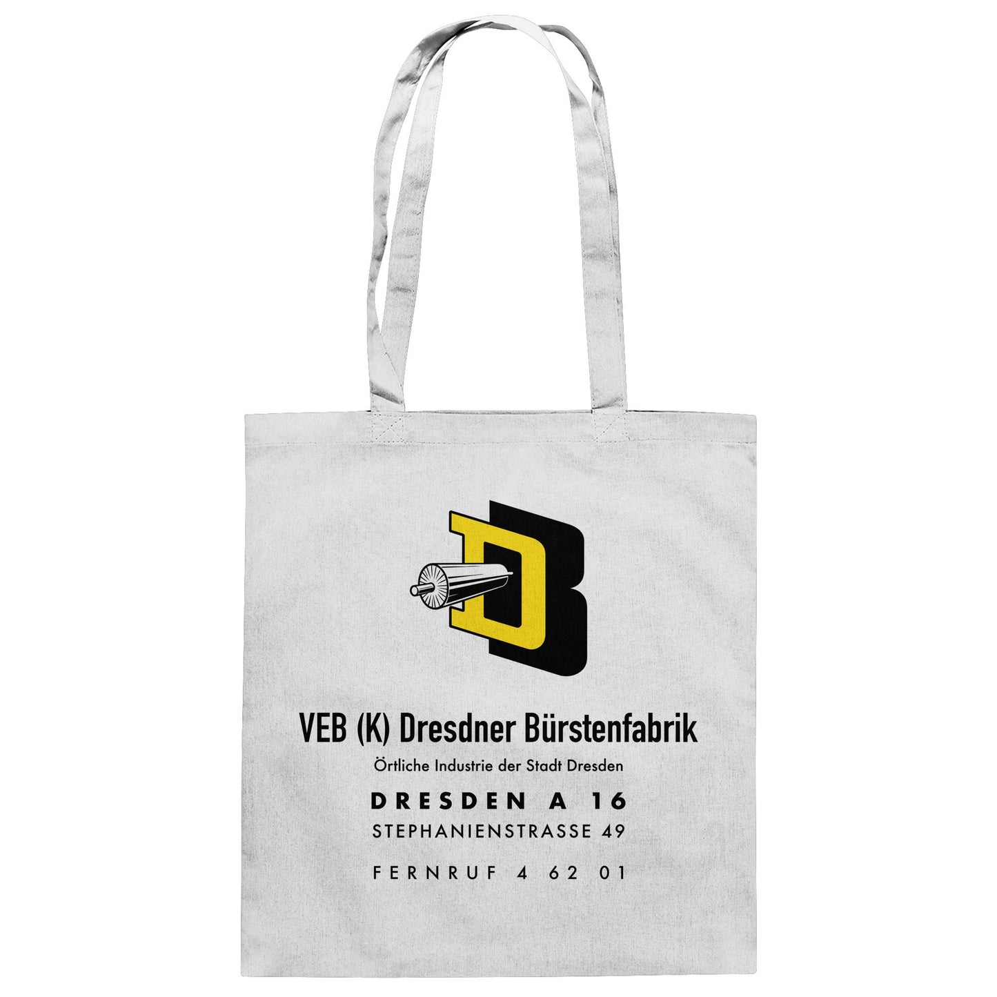 DDR Ostalgie Baumwolltasche • VEB DRESDNER BÜRSTENFABRIK