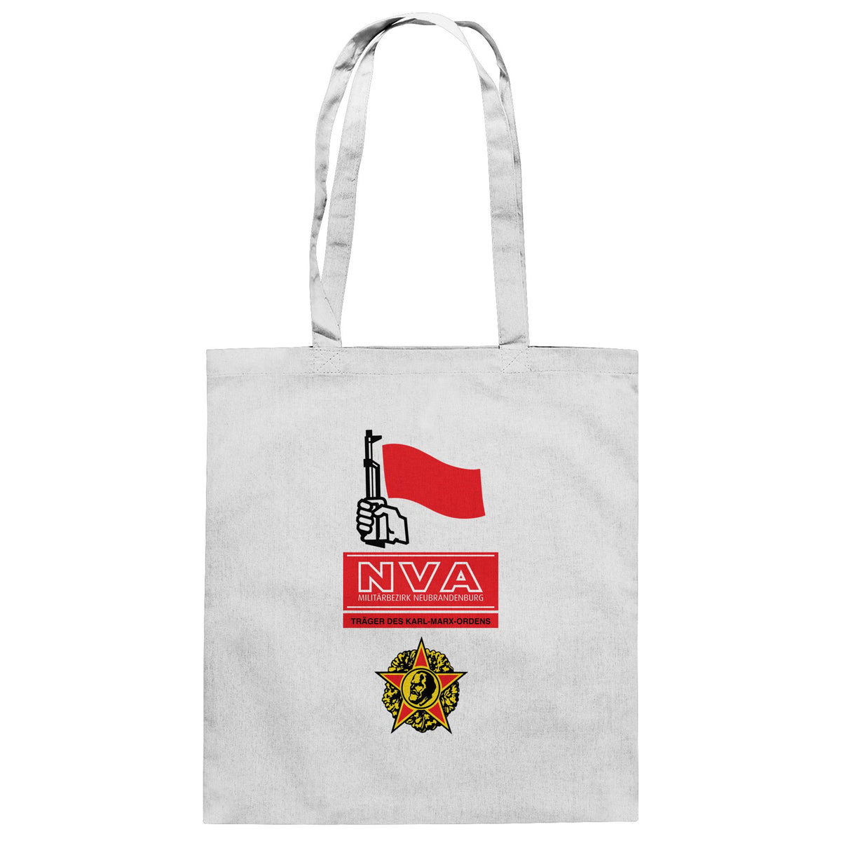 DDR Ostalgie Baumwolltasche • NVA - MILITÄRBEZIRK NEUBRANDENBURG