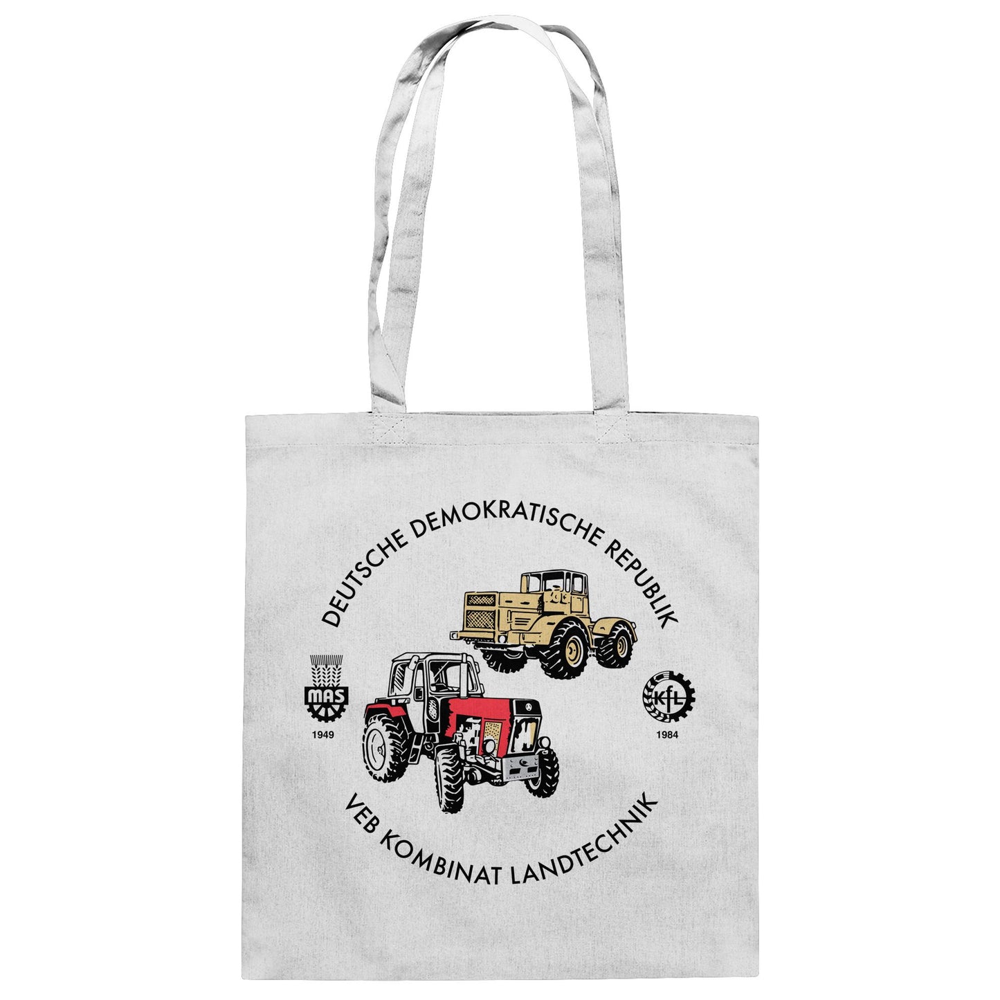 DDR Ostalgie Baumwolltasche • VEB KOMBINAT LANDTECHNIK (ORIGINAL GEDÄCHTNISTELLER)